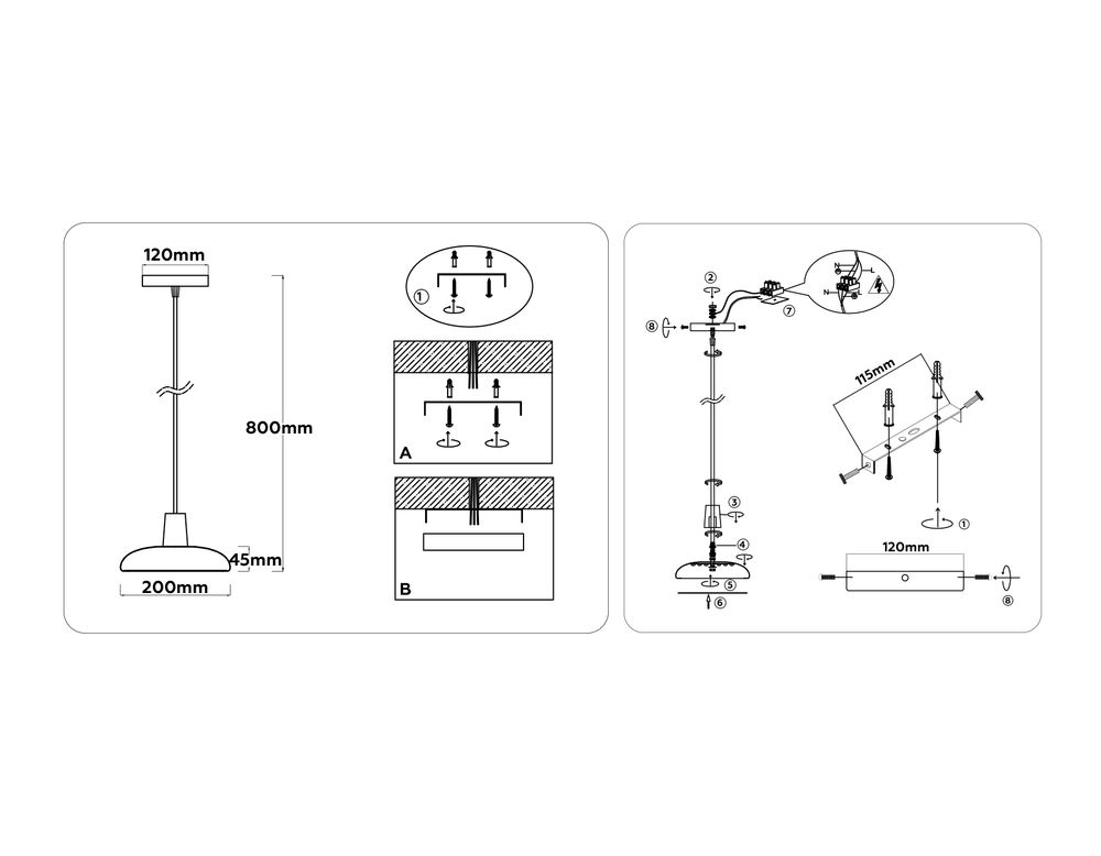 Ambrella Светильник светодиодный подвесной LineTech FL4838