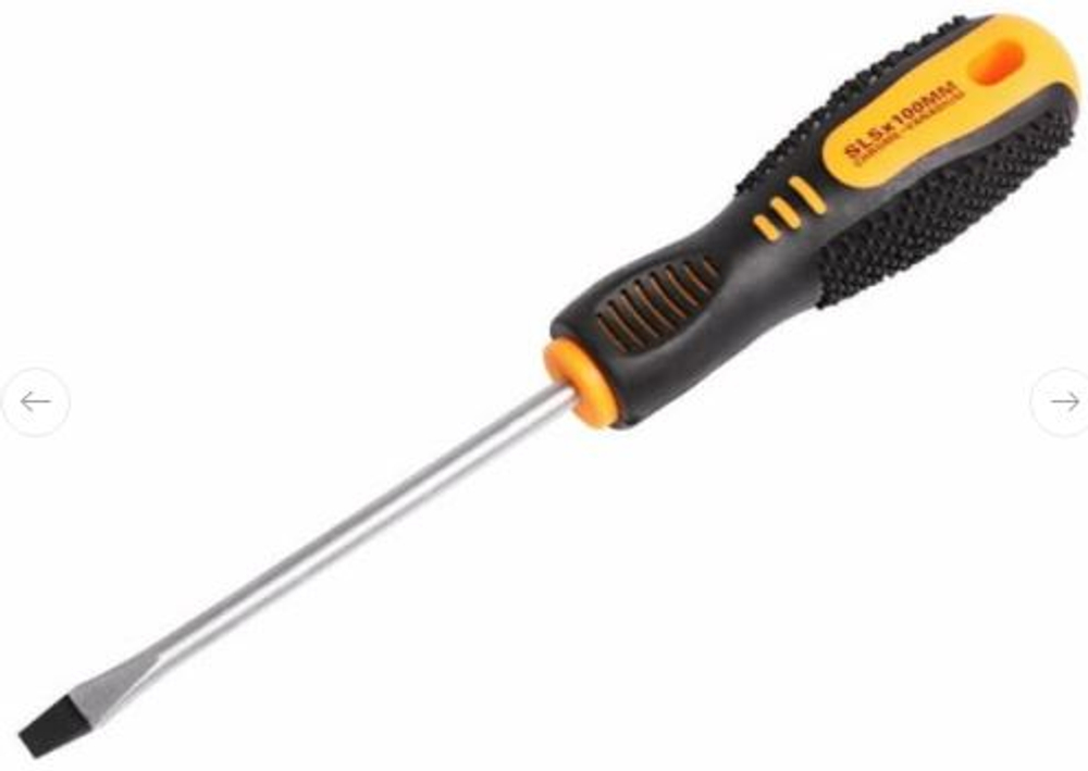 Отвертка  5,0*100мм ПЛОСКАЯ Магнитная REXANT" SL 124722