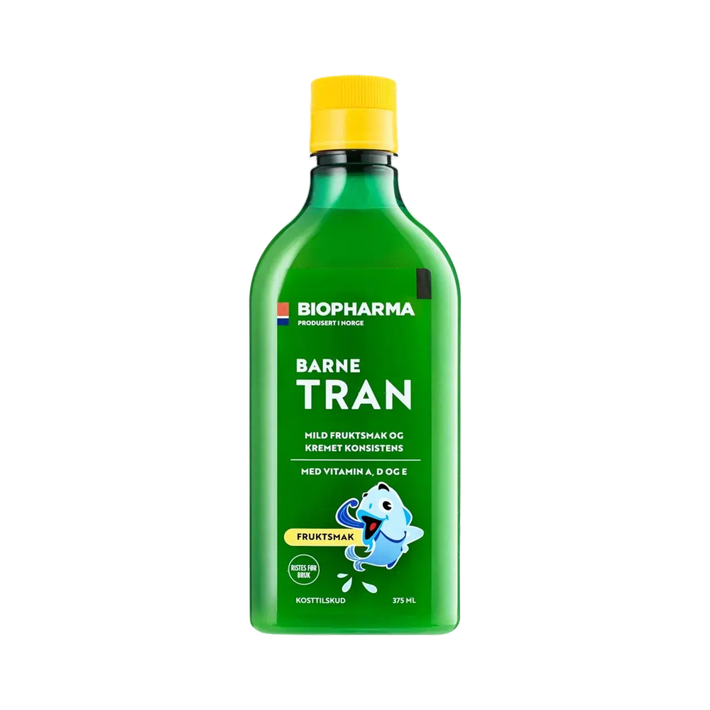 Детский рыбий жир с витаминами Biopharma Norsk Barne Tran 375 мл со вкусом фруктов