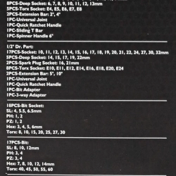 Набор инструмента 108пр.1/4''&amp;1/2''(6-гран)(4-32мм) JCB JCB-41082-5