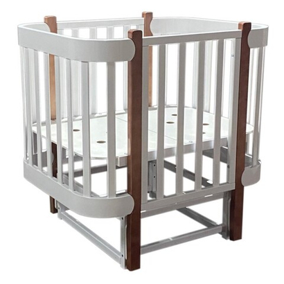 Кроватка детская Антел Solnyshko белый/бук продольный маятник