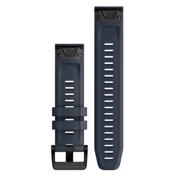 Ремешок для Garmin 22 мм стиль Fenix 7 силиконовый Premium QuickFit (Темно-синий)