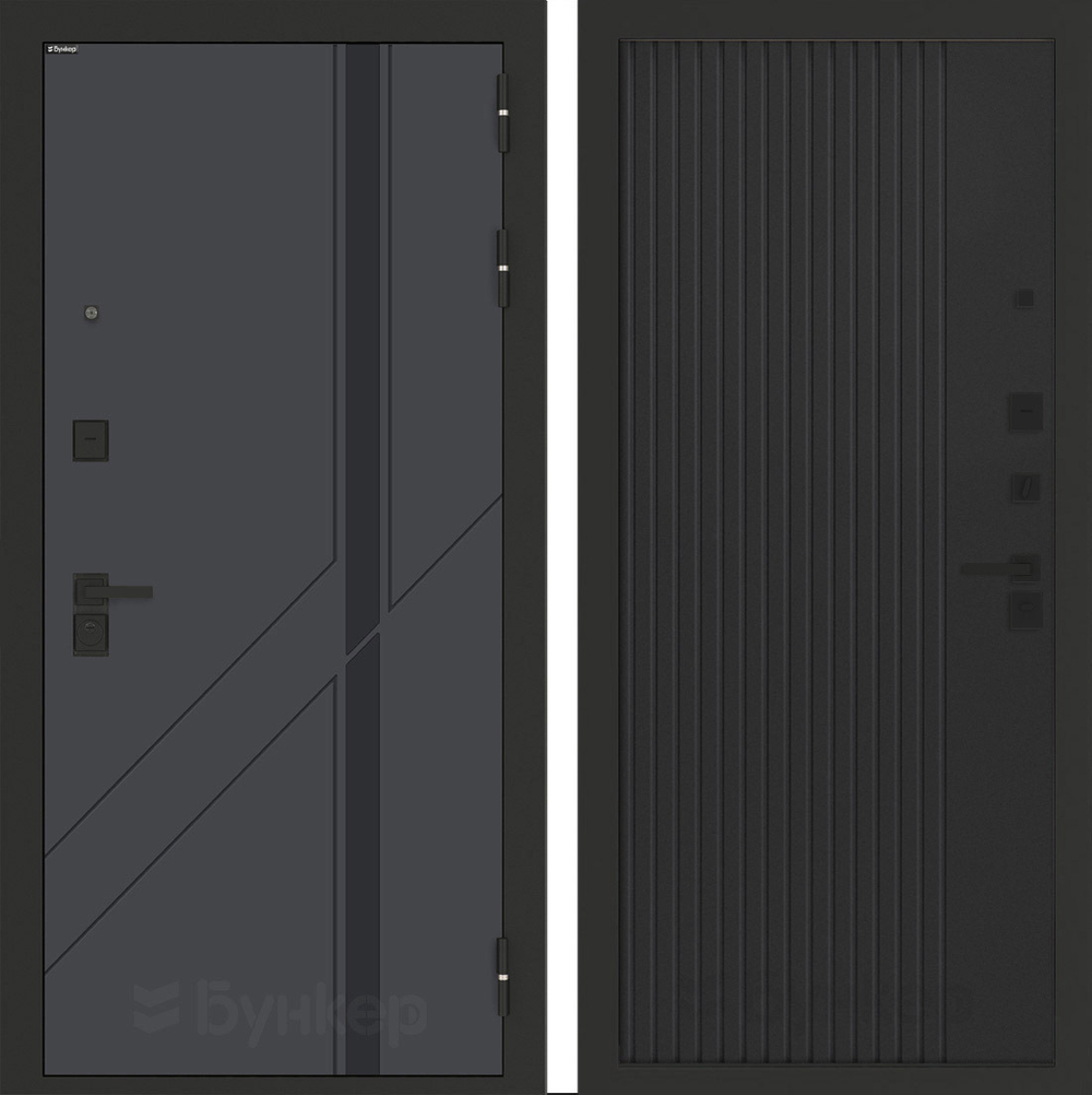 Входная дверь Бункер BN-12 - 29 Черный кварц