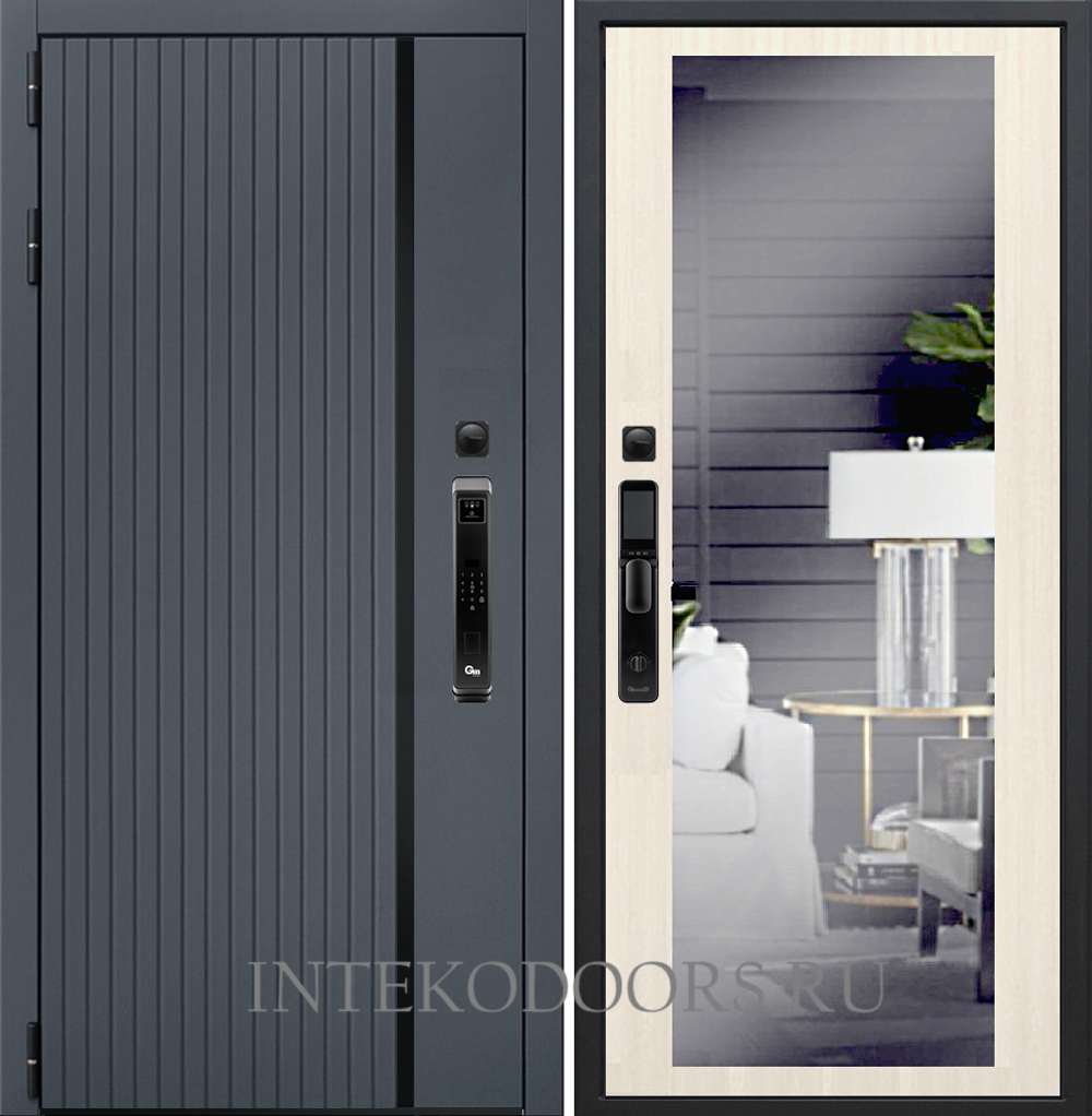 Агат Графит с зеркалом V8