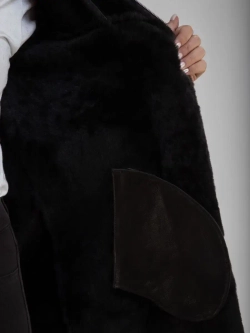 Дубленка натуральная короткая с капюшоном Турция