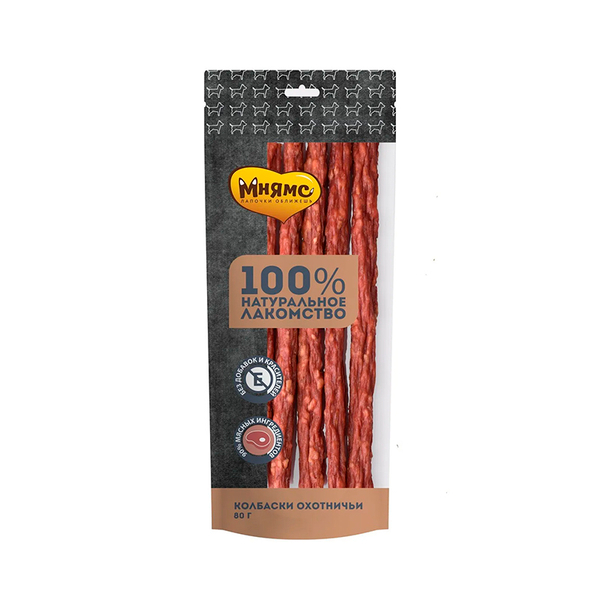 Лакомство Мнямс "Колбаски охотничьи" для собак 80г