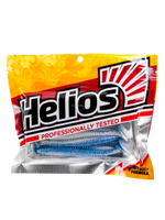 Виброхвост Helios Shaggy 5,12"/13 см Black & White 5шт. (HS-18-023)