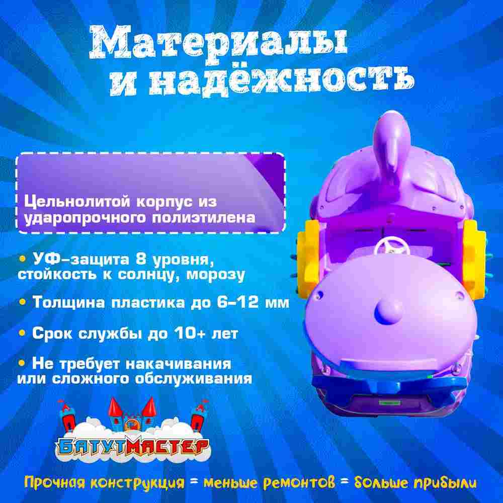 Семейная электрическая лодка-катамаран «Фламинго» фиолетовый, 2+1