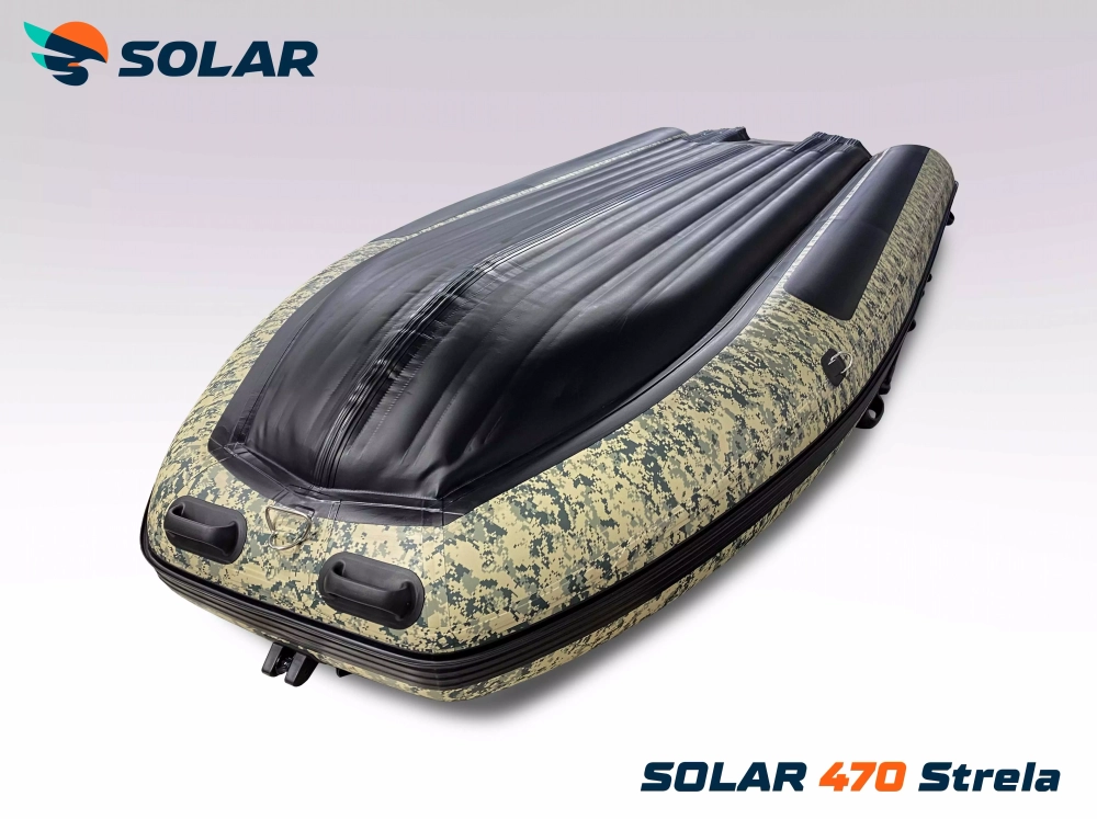 Лодка надувная моторная solar-470 strela jet tunnel
