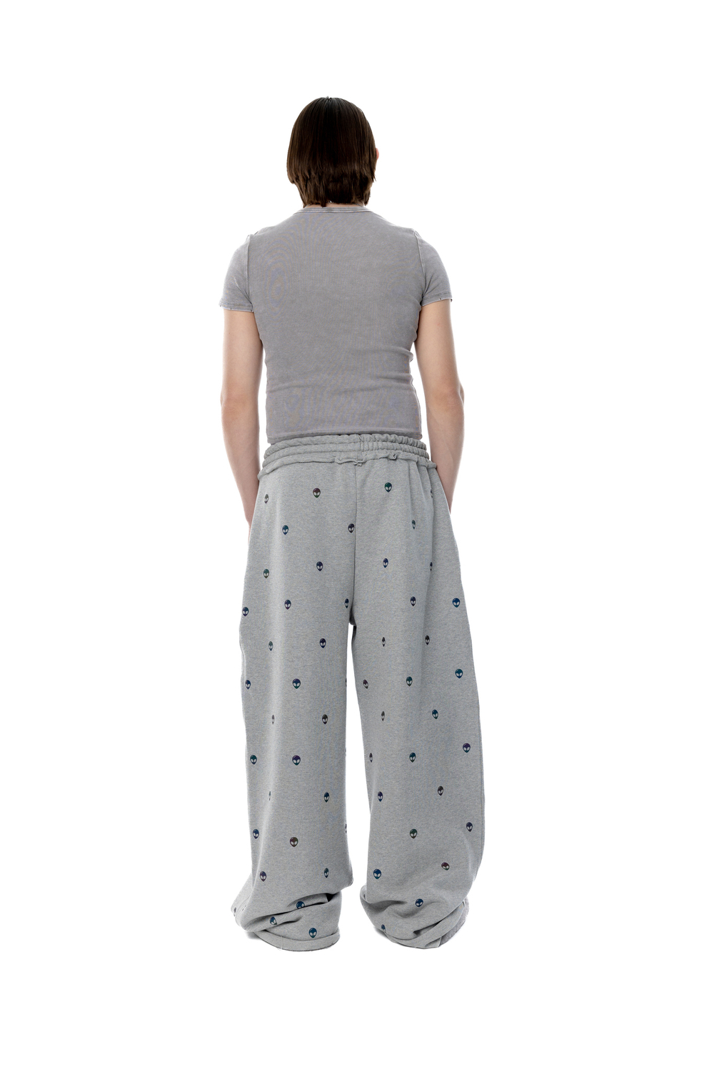 Оверсайз брюки бензин серые