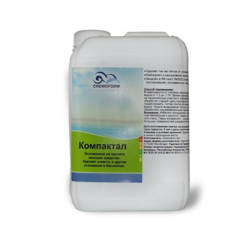 Компактал жидкое средство на основе кислоты для чистки поверхностей 10л Chemoform