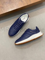 Кожаные мужские темно-синие кроссовки Bally