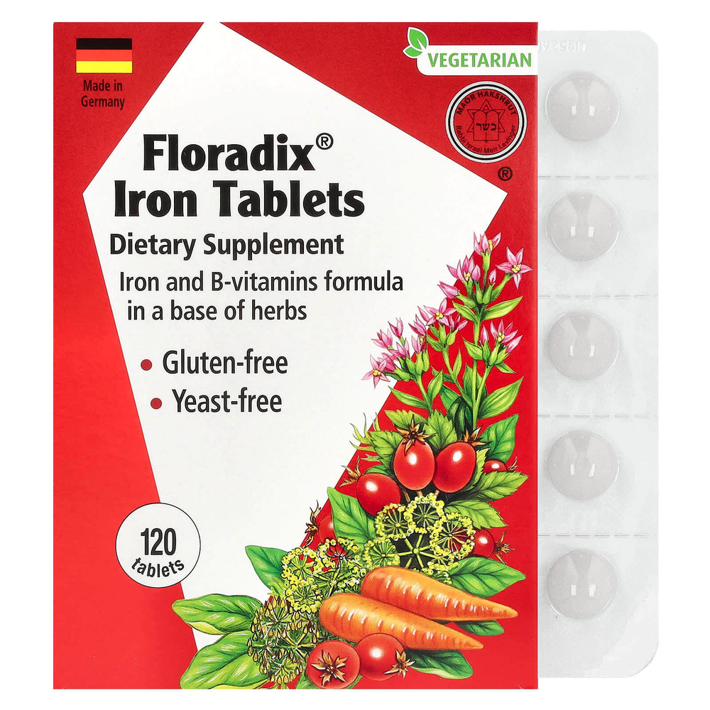 Floradix, Floradix, железо, 120 таблеток