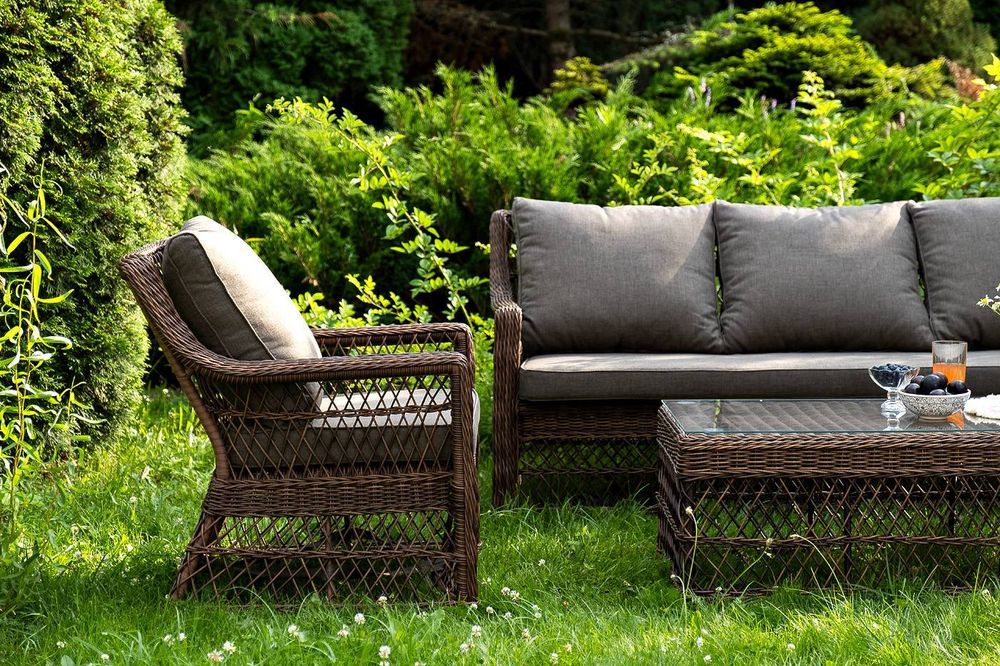 "Гранд Латте" лаунж-зона из искусственного ротанга, цвет коричневый