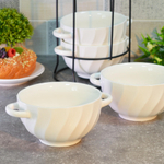 Набор бульонниц 4 предмета 650мл на подставке, 202479