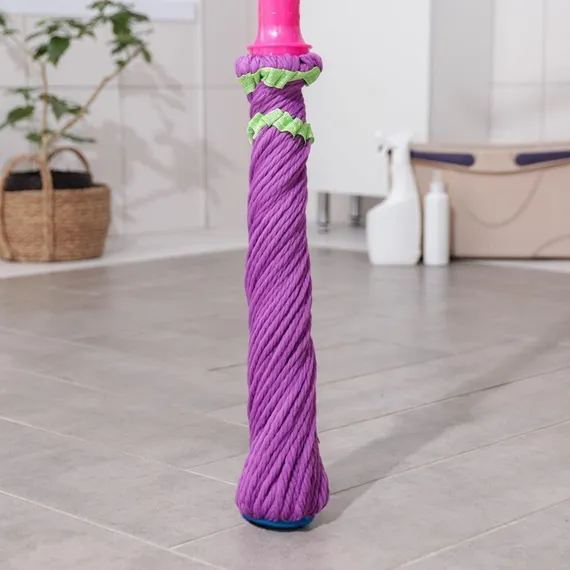 Швабра для мытья пола с отжимом Доляна, насадка из микрофибры 80 гр, стальная ручка 119 см, цвет МИКС