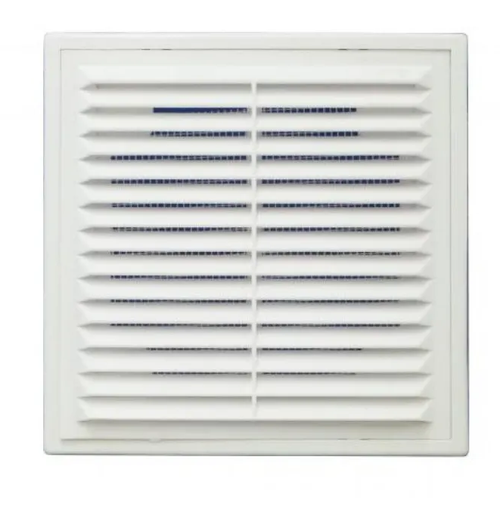 Решетка вентиляционая 200*200 с москитной сеткой пластик