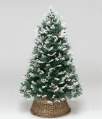 Заснеженная ель с шишками «Амелия» (литая хвоя) 240 см / 2.4 м