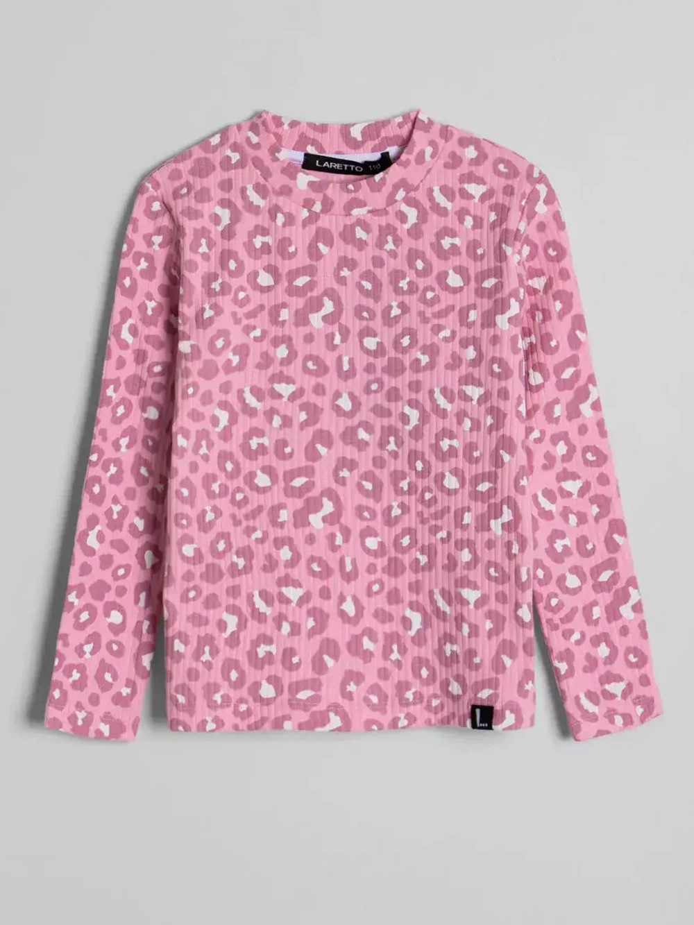 Лонгслив базовый для девочки с принтом