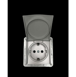 Розетка 1-я с з/к и крышкой Profitec Tesla Серебро