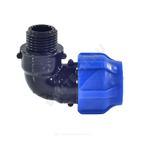 Отвод компрессионный ПЭ Дн 25х3/4"х90гр НР Ру16 VALFEX 1210012425034