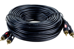 Шнур REXANT 2 RCA - 2 RCA, длина 10 метров, черный 17-0148