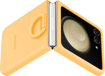 Чехол Samsung Silicone Case with Ring Z Flip5 абрикосовый