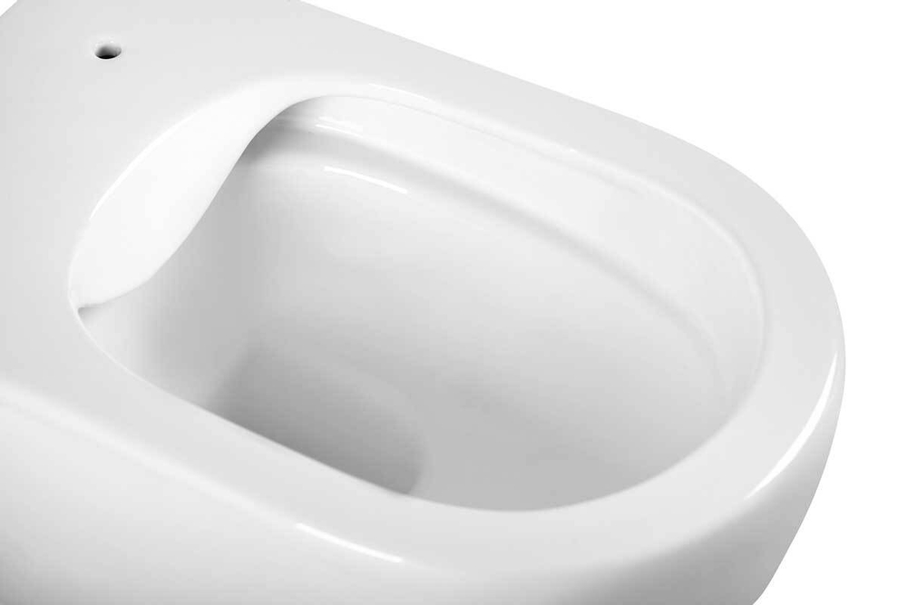 Унитаз подвесной Evo VT1-34 безободковый, цвет белый, ультратонкое soft-close сиденье