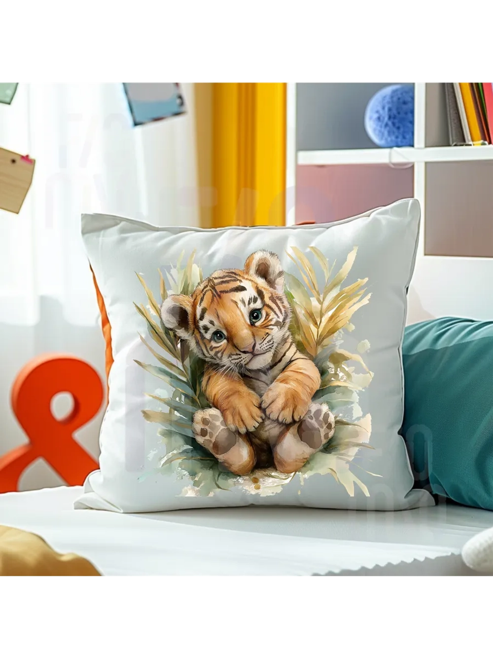 Термонаклейка на одежду, термопринт Тигрёнок