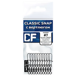 Вертлюг с застёжкой Crazy Fish Classic snap CSNWS -