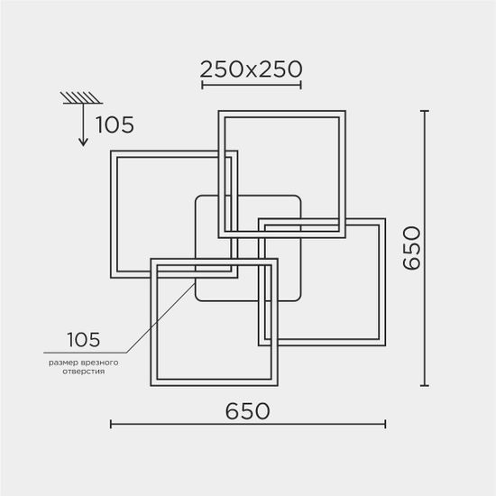 Потолочный cветильник LED4U L11050-4 BK