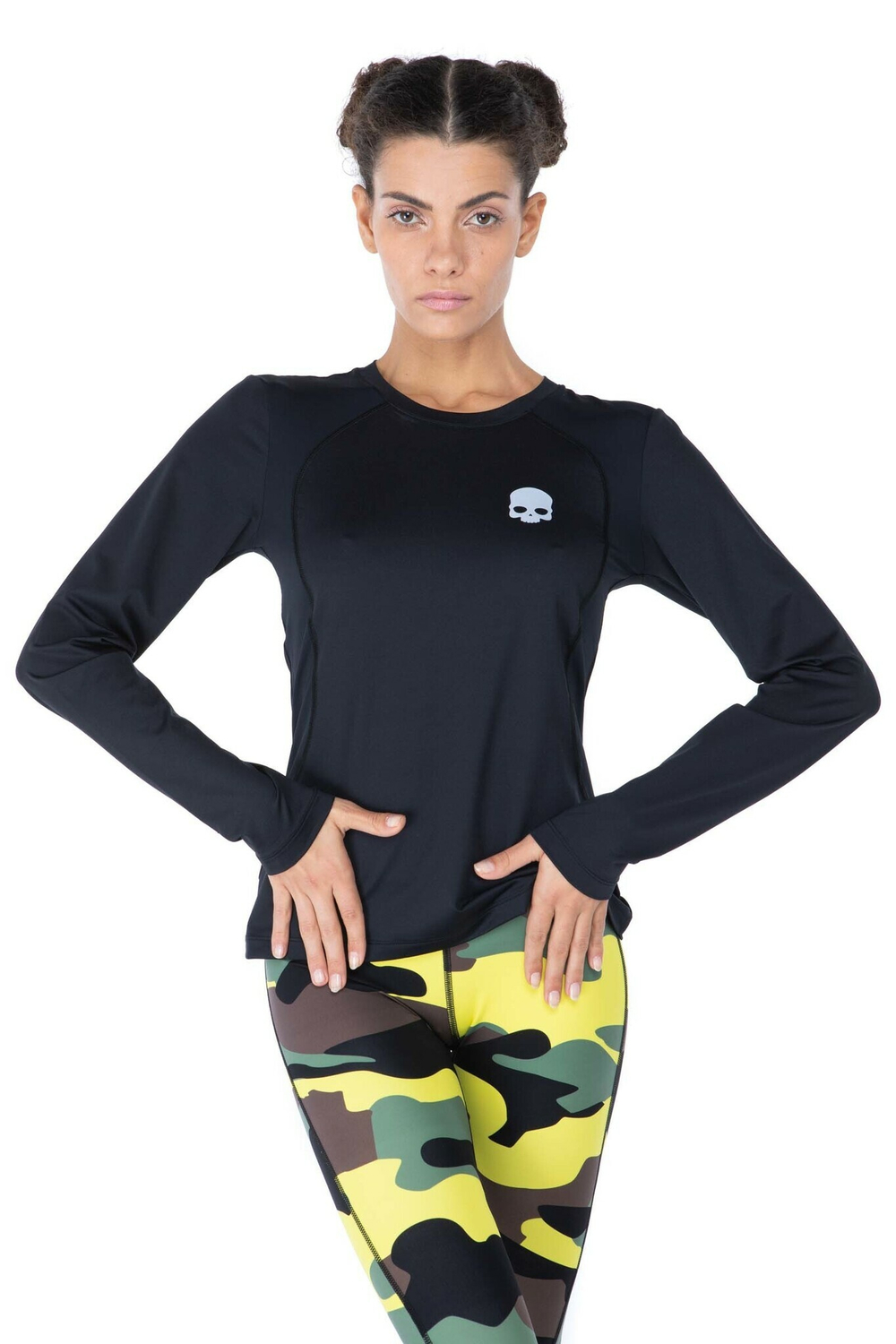 Женская футболка Hydrogen SECOND SKIN MESH LS (R01403)