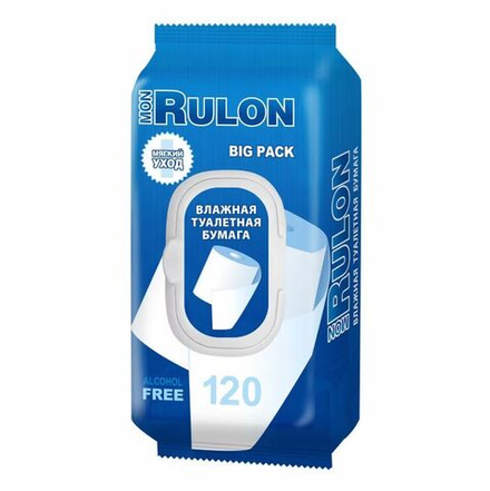 Влажная туалетная бумага Mon Rulon №120 c пластиковым клапаном