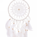 Украшение-оберег «Ловец Снов-Лайт» 16*55см цвет белый