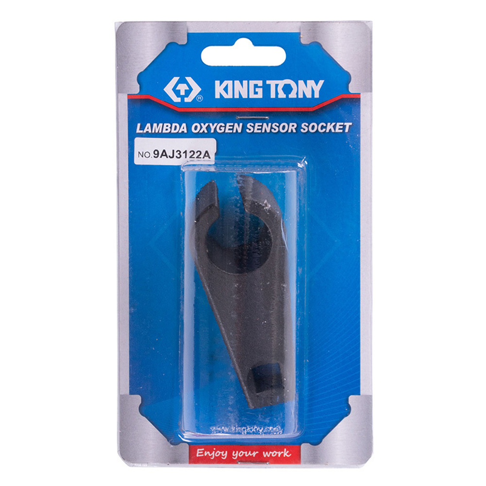 KING TONY (9AJ3122A) Головка для кислородных датчиков 3/8", 22 мм, разрезная