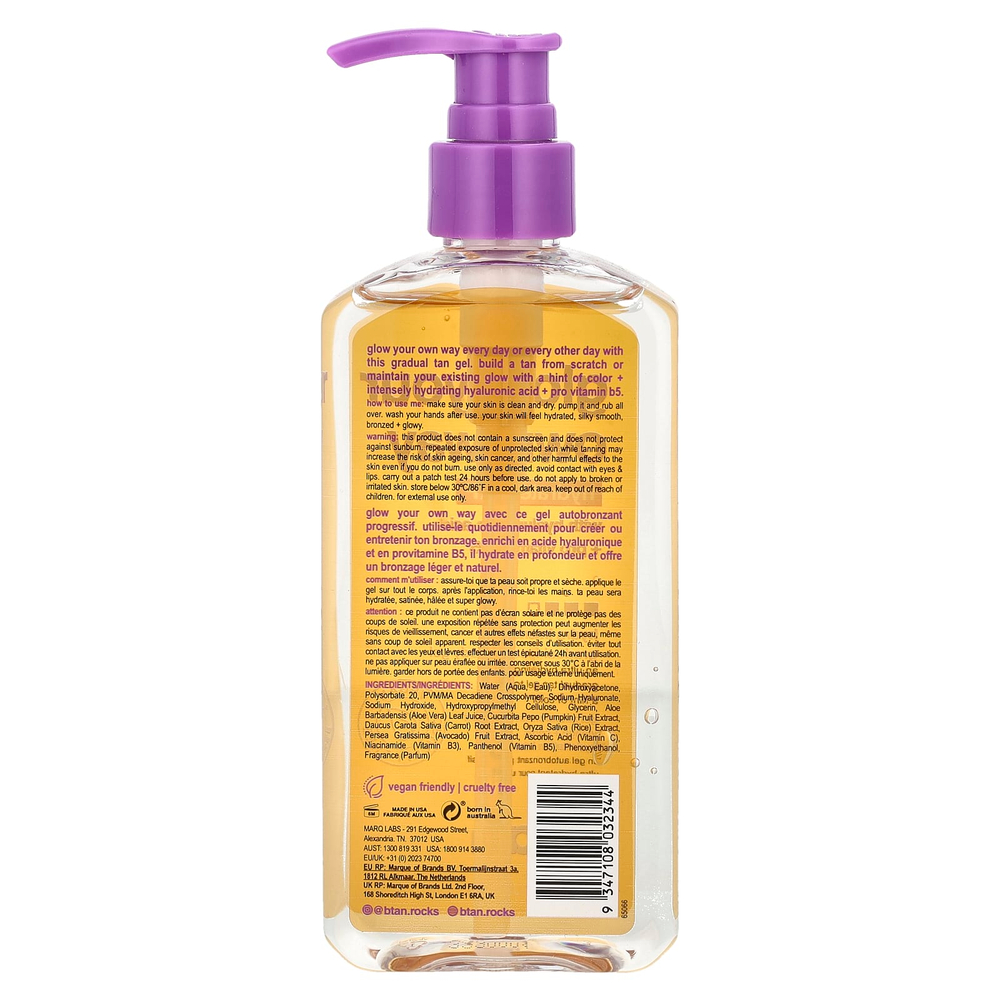 b.tan, Glow Your Own Way, Hydrated AF, гель для лица и тела Glow, 236 мл (8 жидк. унций)