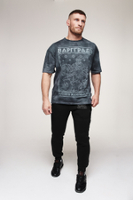 Спорт-брюки Варгградъ мужские чёрные "Звезда с крыльями" с начёсом