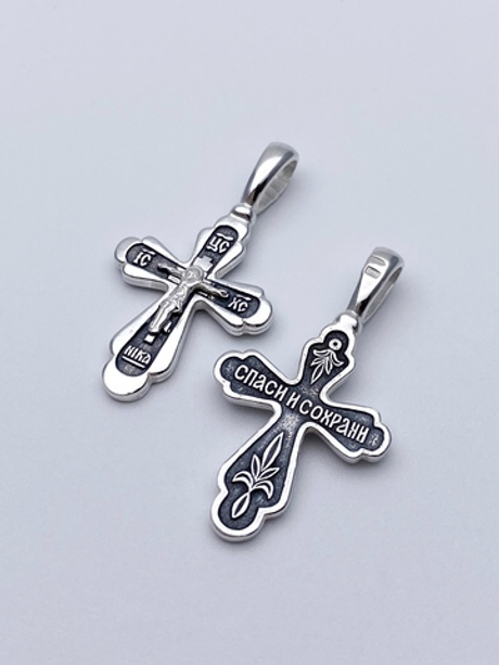 Крест из серебра/Частичное чернение