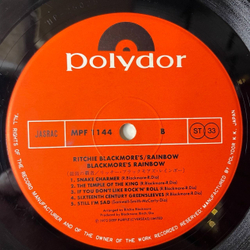 Винтажная виниловая пластинка LP Rainbow Ritchie Blackmore's (Japan 1978) (No Obi) Sixteenth Century Greensleeves