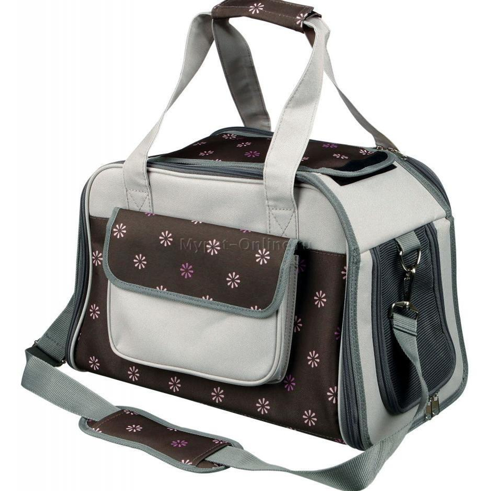 Переноска для самолета Trixie Libby Carrier, размер 25x27x42​см., коричневый / серый