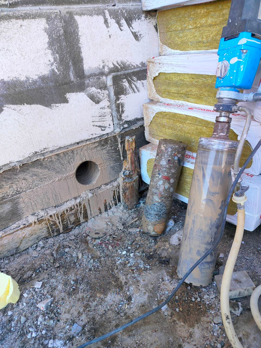 Алмазное бурение отверстия 132мм