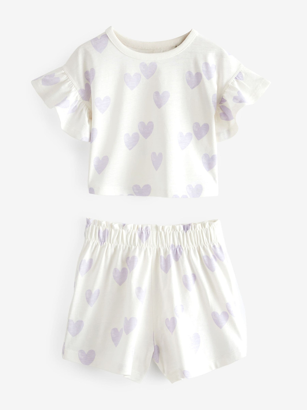 Пижама для девочки Next AC0-790, 3 шт., Сиреневый, Салатовый, Белый