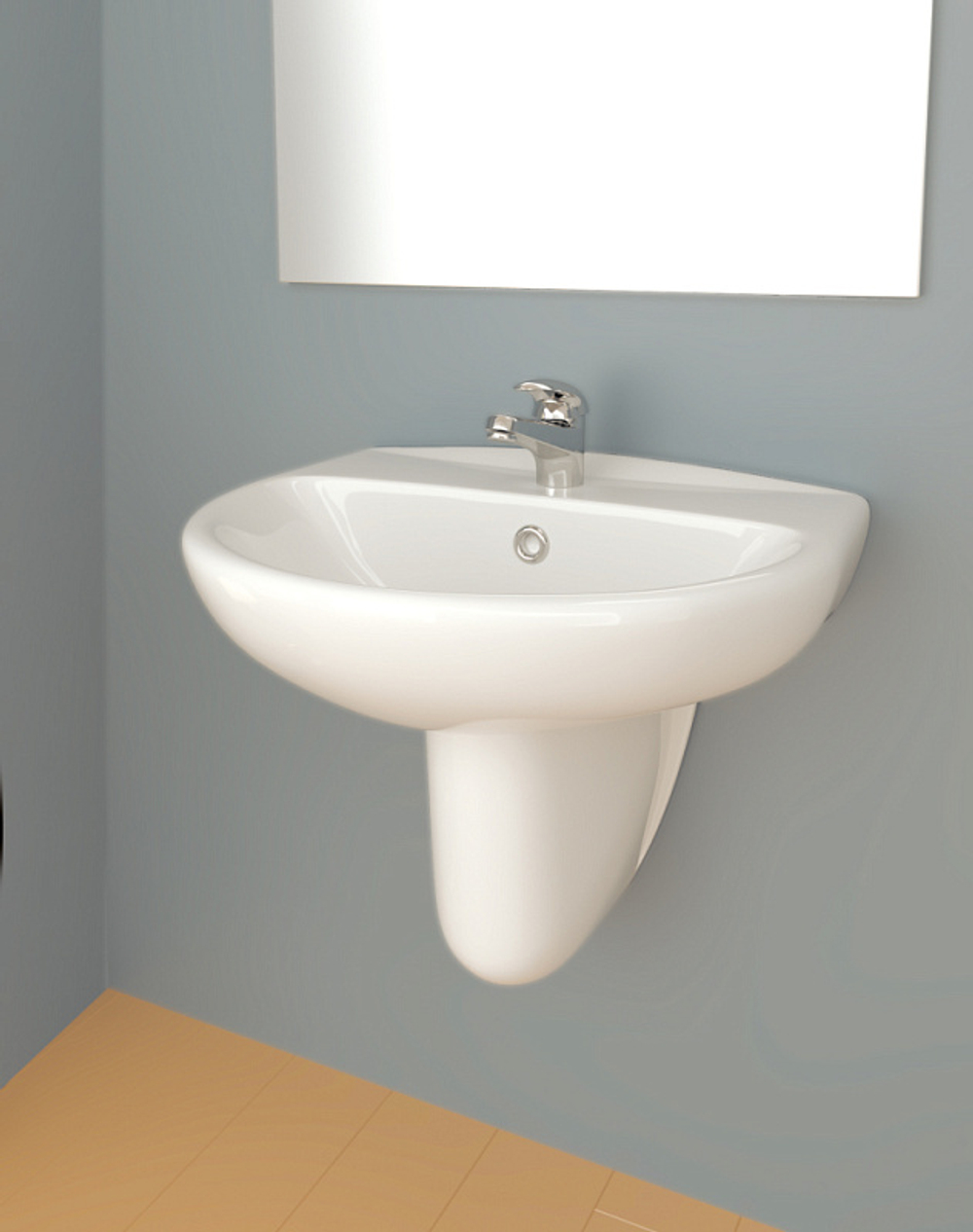 Полупьедестал для раковины КЕРАМИН, консольный, белый (CS00087568)