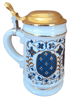 Кружка пивная (керамика с оловянной крышкой)