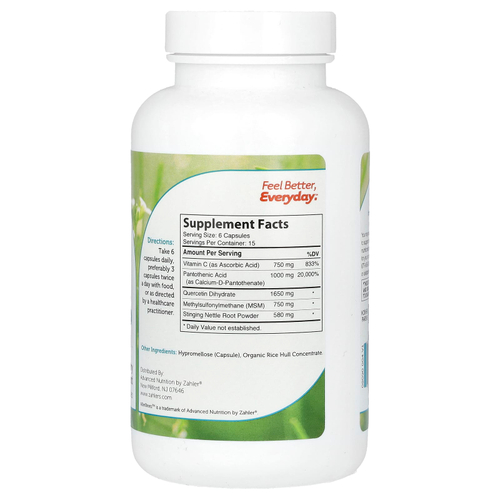 Zahler, AllerBreez, средство для поддержки иммунной системы, 90 капсул