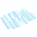 Расчески в наборе 8шт «Beauty - Mix», цвет голубой, размер упак. 7,5*23см