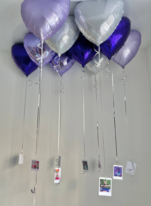 Шары сердца с фотографиями, 10шт, с доставкой по Хабаровску №4717