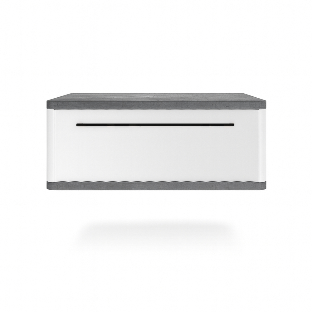 Тумба прикроватная подвесная ROYAL 5200 эко (Металл Бруклин-р.черная)