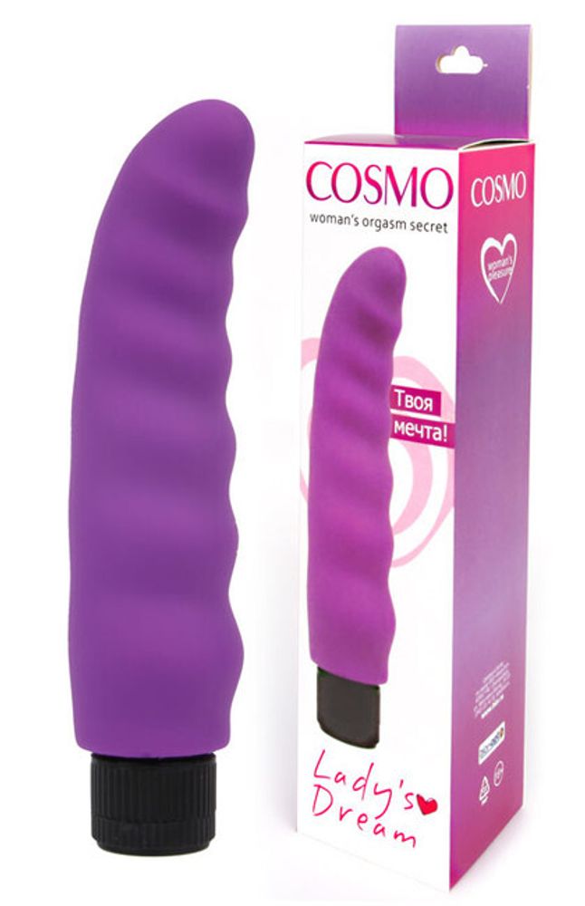 Вибромассажер волнообразный с изогнутой головкой Cosmo Lady&#39;s Dream, (14 см) (Цвет: фиолетовый)