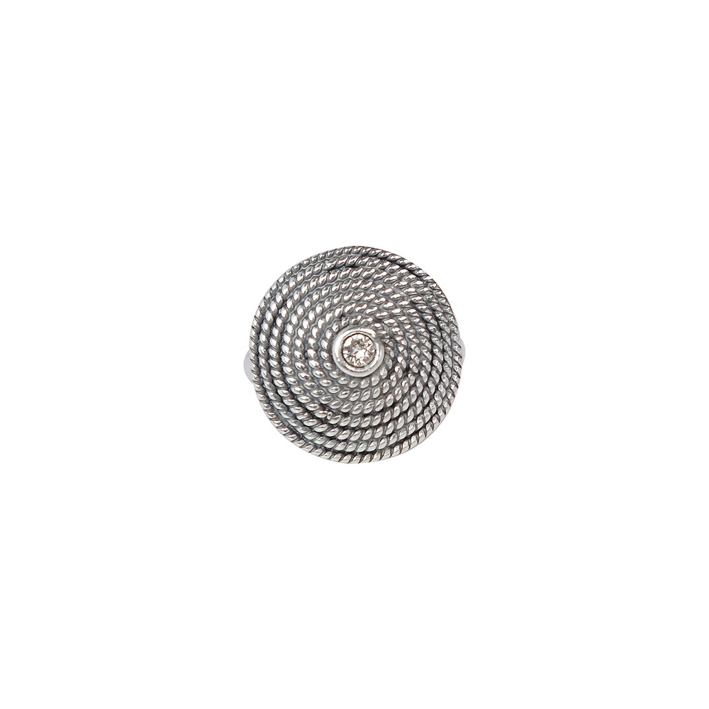 "Фивы" кольцо в серебряном покрытии из коллекции "Радиус" от Jenavi